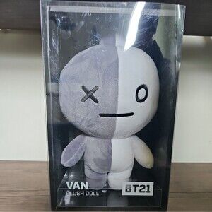 BT21 VAN Plush Doll BTS Line Friends Official Kpop Space Robot Opened Box